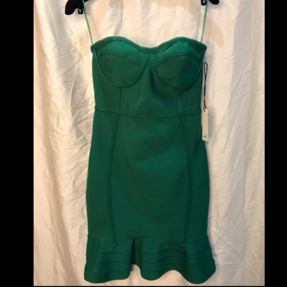TWELFTH LOVE dark green dress